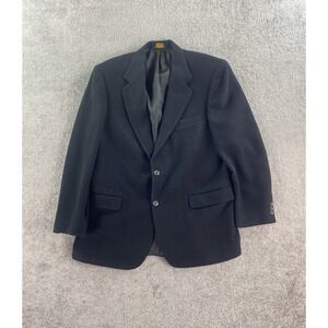 Brooks Brothers Suit Jacket 41 R Black Camel Hair Luxury Designer Premium Blazer